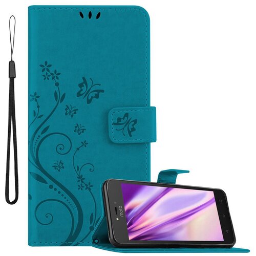 Cadorabo Motorola MOTO C v klasična rožnata zlata - ovitek v cvetličnem dizajnu z magnetnim zapiranjem, stoječo funkcijo in režami za kartice, (20564271) Cene