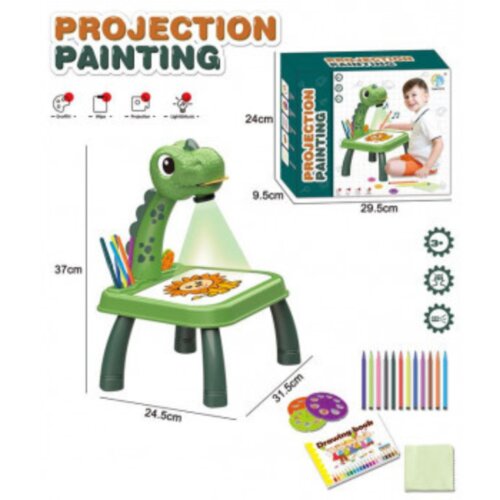  Projektor sto za crtanje dino, zeleni Cene