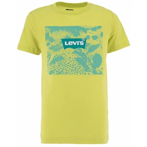 Levi's Otroška bombažna kratka majica zelena barva