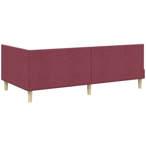  Kutni krevetni okvir s madracem Ostalo 2 pcs Siva tkanina Slike