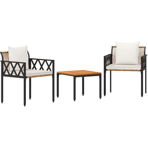 vidaXL Zunanji pohi&scaron;tveni set 3 pcs Rjava in krem bela poli ratan, (5000294403) Cene