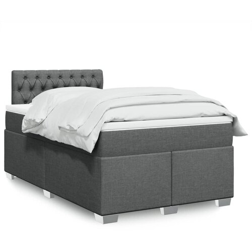  Krevet box spring s madracem tamnosivi 120 x 190 cm tkanina Cene