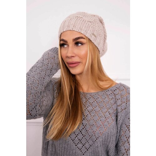  Cap with fleece Justyna K253 light beige Slike