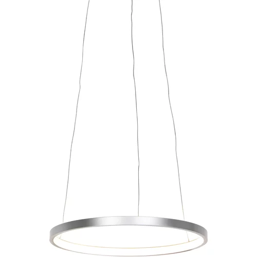 Leuchten Direct Moderna obročasta viseča svetilka srebrna 40 cm z LED - Anella