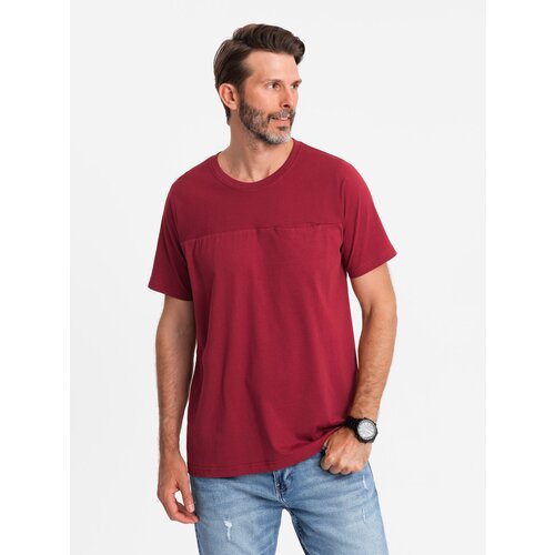 Ombre Men&amp;#039;s cotton T-shirt with delicate embroidery - cream Slike