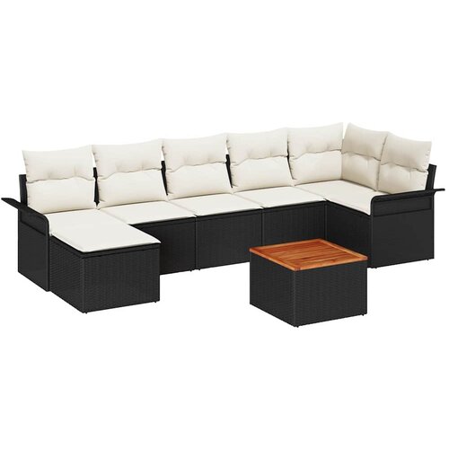  Sjedeća garnitura za vrt 8 kom. poliratan 297,5 x 132,5 x 69 cm Slike