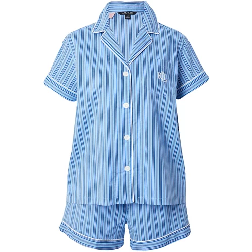 Polo Ralph Lauren Pidžama mornarsko plava / svijetloplava / prljavo bijela
