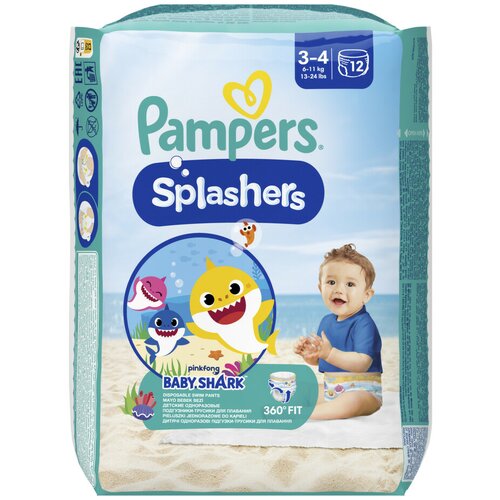 Pampers splashers pelene za kupanje cp 3 midi, 12 komada Slike