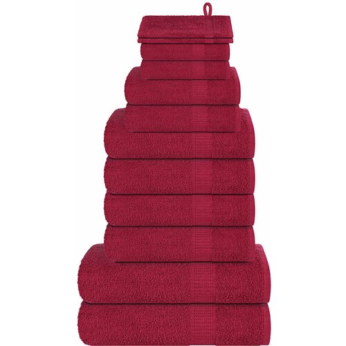 vidaXL 12-dijelni set ručnika bordo 360 gsm 100 % pamuk Cene