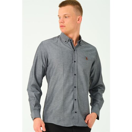 Dewberry G674 MEN&amp;#039;S SHIRT-SMOKED-2 Slike