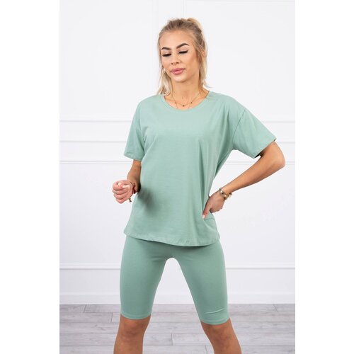 Kesi Set top+leggings dark mint Slike
