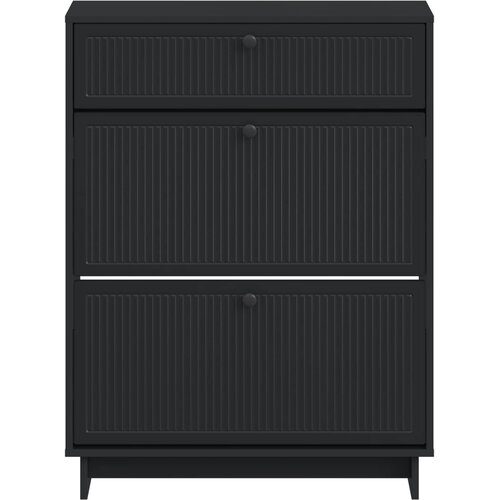  Ormar za cipele EDE 78 x 24 x 103 cm Konstruirano drvo Crna Slike