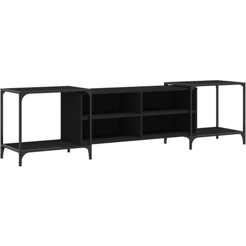 Maison Chic TV omarica - TV enota - Televizijska omarica črna 203x37x50 cm inženirski les, (21699088) Cene