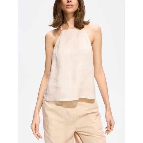 Reserved Laneni top - krem Slike