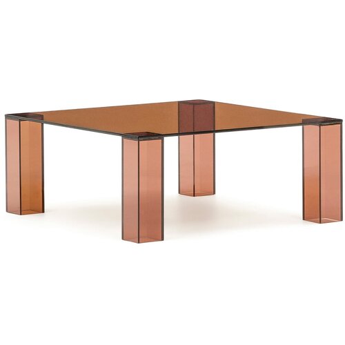 Kave Home Smeđi stakleni stolić za kavu 85x85 cm Adularia &amp;ndash; Slike