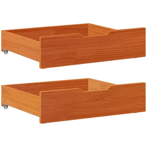  Ladice ispod kreveta 2 kom vo&scaron;tano smeđe 75x55x17cm od borovine Cijene