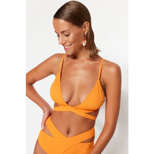 Trendyol bikini top - orange - plain