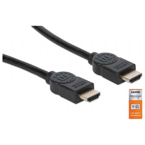 Manhattan HDMI priključni kabel 1.00 m 354837 audio povratni kanal (arc), pozlaćeni kontakti crna [1x mu&amp;scaron;ki konektor HDMI - 1x mu&amp;scaron;ki konektor HDMI] Slike