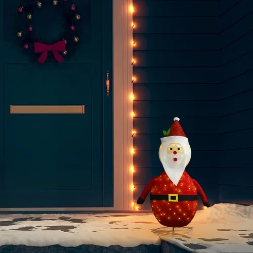 Ukrasna božićna figura Djeda Mraza LED luksuzna tkanina 60 cm