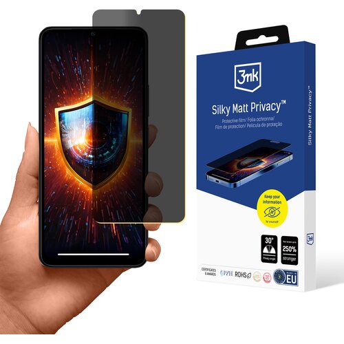 3mk Za&scaron;titno staklo Silky Matt Privacy za Xiaomi Redmi A3 - Crna Cijene