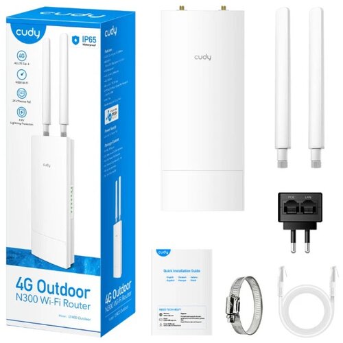 Cudy LT500 Outdoor 4G LTE Cat 4 AC1200 Wi-Fi Route, Nano SIM Slot, 10/100 Mbps WAN/LAN Cene
