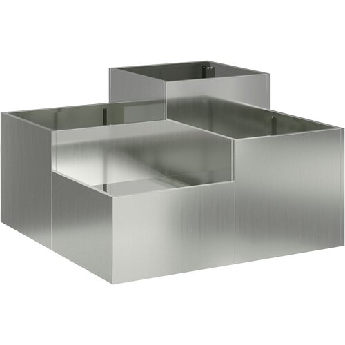 VidaXL Vrtni sadilnik 80x80x48 cm Galvanizirano jeklo, (22010775) Slike