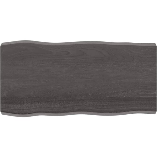 vidaXL Mizna plošča temno siva 100x50x6 cm obdelana trdna hrastovina Cene
