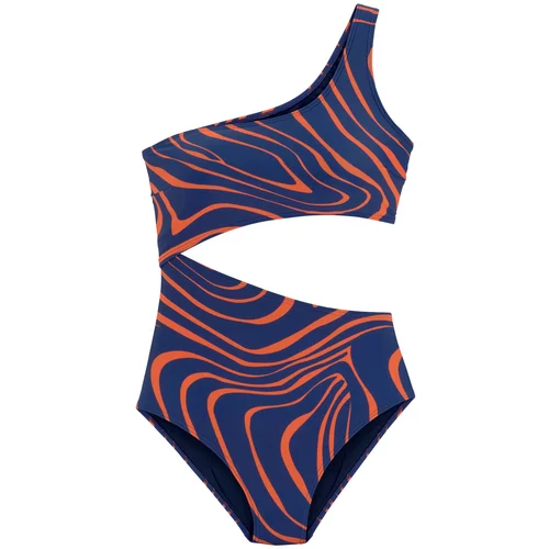 Buffalo Jednodijelni kupaći kostim 'Monokini Dune' plava / narančasta
