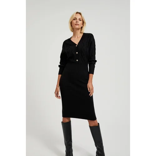 Moodo Women's knitted dress - black