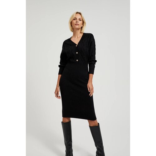Moodo Women&amp;#039;s knitted dress - black Slike