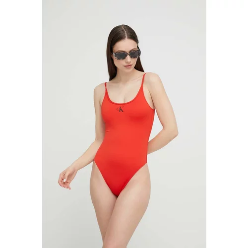 Calvin Klein Jednodijelni kupaći kostim boja: crvena, mekane košarice
