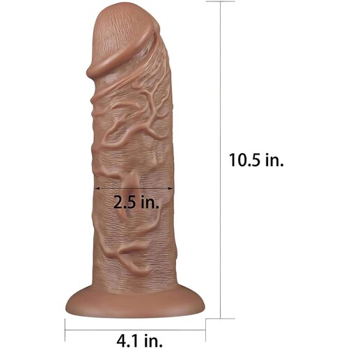 Lovetoy Realistic Chubby Dildo 10.5&amp;quot; Brown Slike