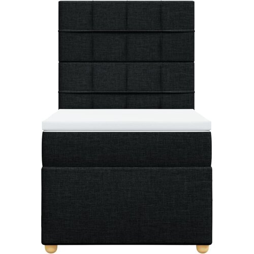 Box spring krevet s madracem crni 80 x 200 cm od tkanine Slike
