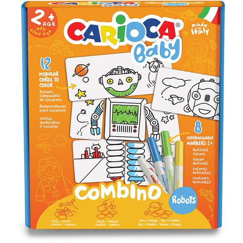 Flomaster set Carioca Combino Robots Baby 1/8 42896 Cene