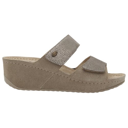Scholl ABERDEEN WEDGE 2 STRAPS-TAUPE Cene