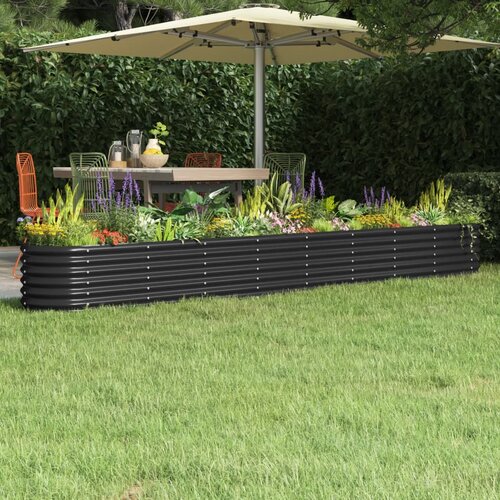 Furnova Visoka greda iz pra&amp;scaron;no premazanega jekla 332x40x36 cm antracit, (21920461) Slike