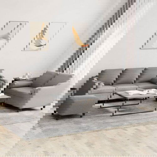 vidaXL Sedežna garnitura z vzglavniki 3-delna taupe blago Cene