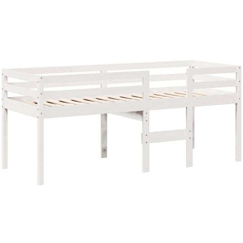 vidaXL Visoki krevet s krovom bijeli 80 x 200 cm od masivne borovine Cene