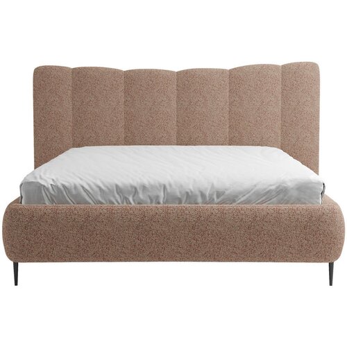MID.YOU OBLAZINJENA POSTELJA 140 cm x 200 cm , les, tekstil, leseni material roza Slike