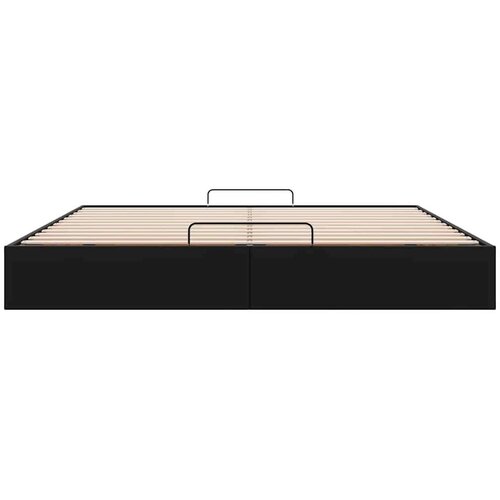 VidaXL otomanski okvir kreveta bez madraca crni 200x200cm umjetne kože Slike