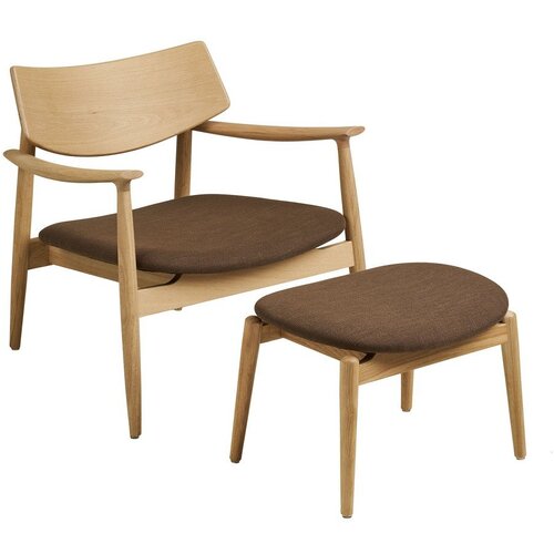 House Nordic Smeđa fotelja s naslonjačem za noge Olvera – Cijene