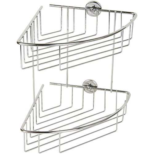 Tesa kutna košarica za tuš kabinu (20,3 x 20,5 x 27,5 cm, 2-katno, kromirano) Cijene