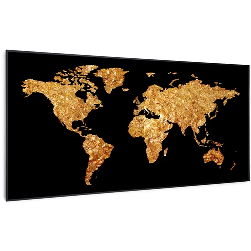 Klarstein Wonderwall Air Art Smart, infracrveni grijač, zlatna karta, 120 x 60 cm, 700 W