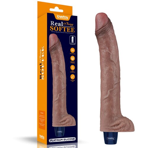 Veliki silikonski vibrator 27cm 11in REAL SOFTEE Slike