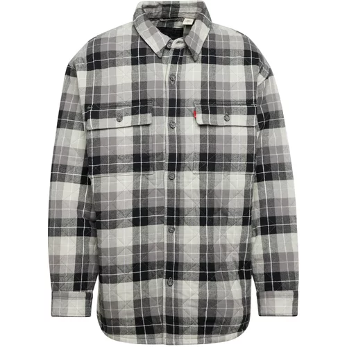 Levi's Prijelazna jakna 'Bernal Heights Overshirt' tamo siva / crna / bijela