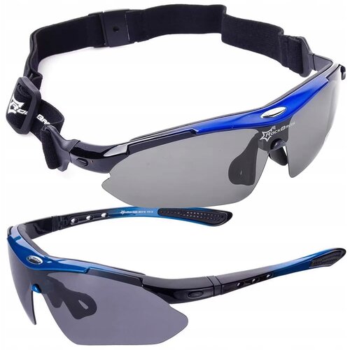 ROCKBROS okulary rowerowe POLARYZUJĄCE WYTRZYMAŁE wygodne czarno-niebieskie, (22006647) Cene