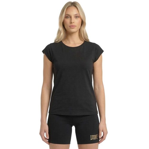 Leone 1947 Majice & Polo majice Woman T-Shirt Short Sleeves Active Gold Črna Cene