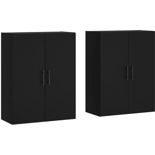 vidaXL Stenska omarica 2 kosa črna 69,5x34x90 cm, (20820842) Cene