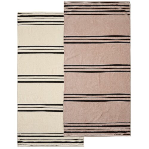Catherine Lansfield Bež brisača za na plažo 75x150 cm Banded Stripe – Cene