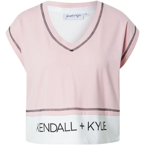 Kendall + Kylie Majica svetlo roza / črna / bela